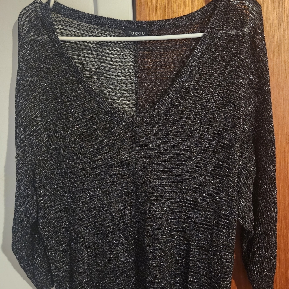 Sheer black top